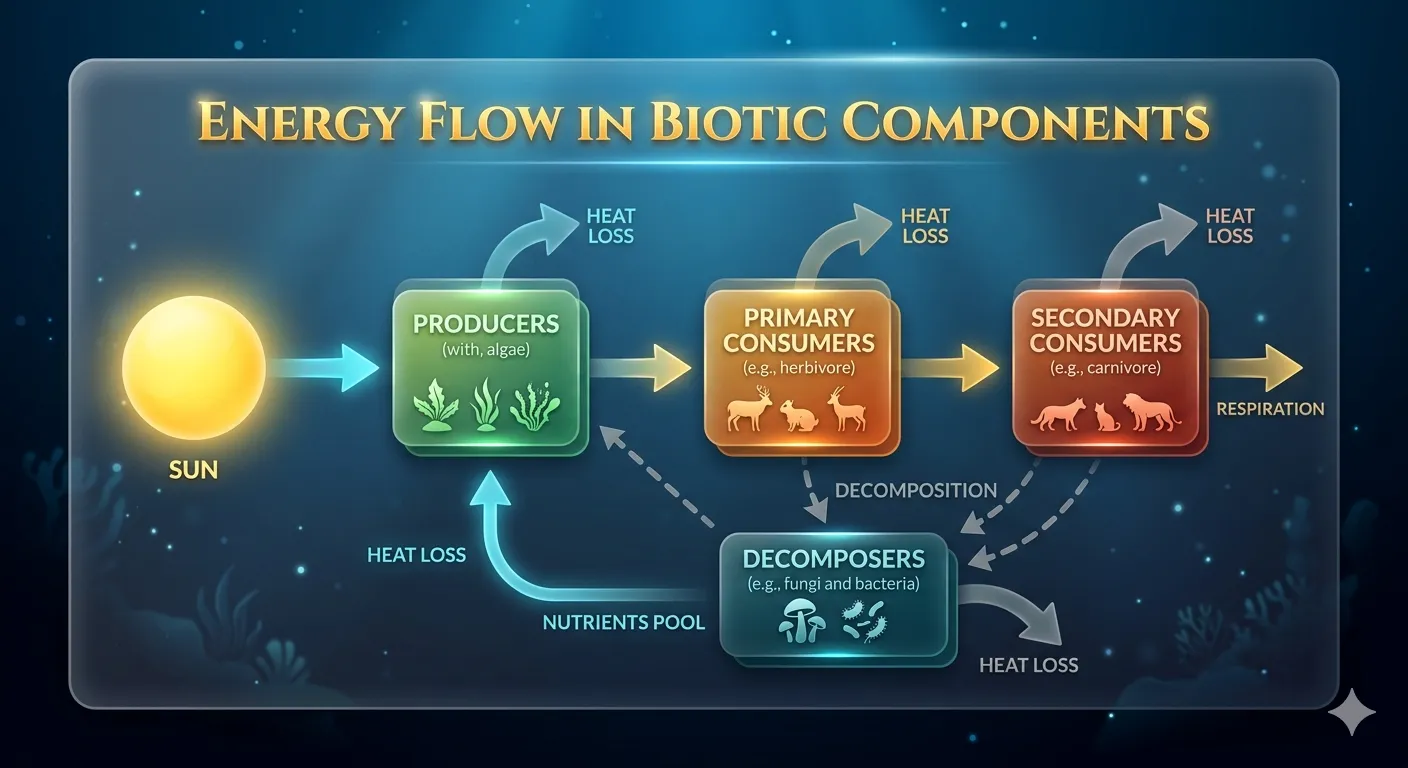Energy Flow in Biotic Components