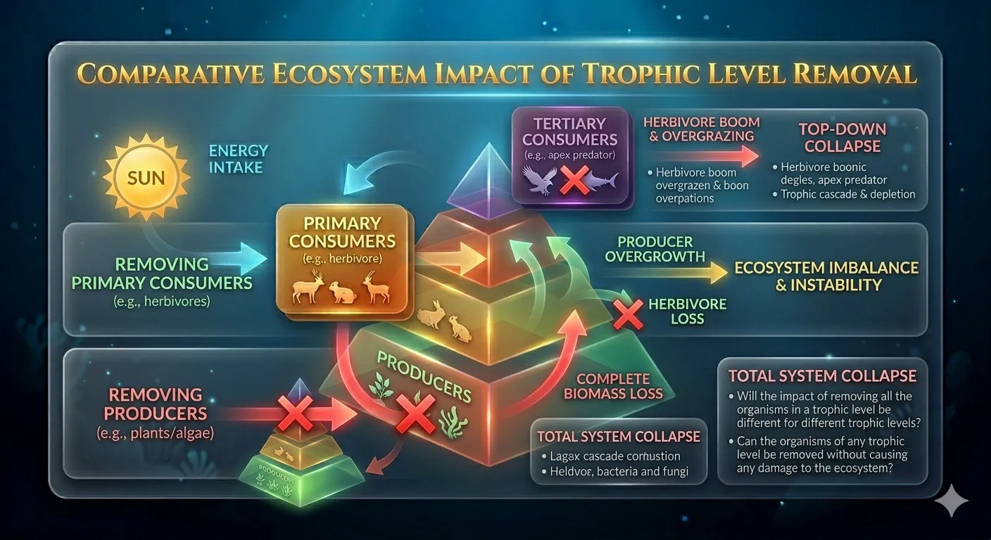 Removal of one trophic level