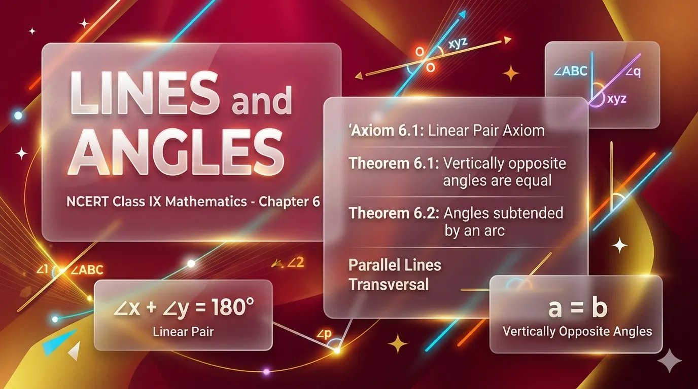 NCERT Class 9 Maths Chapter 6 Notes: Lines & Angles