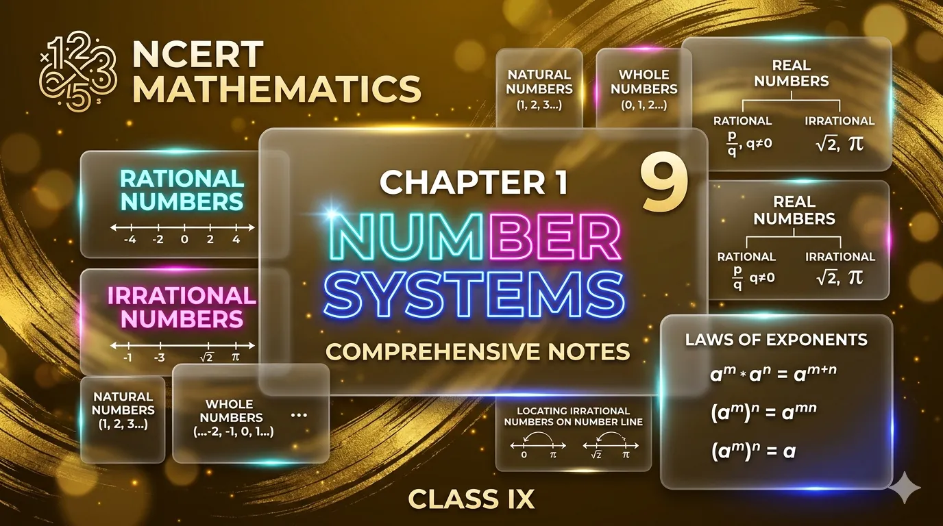 Number System All Formula Notes.pdf NCERT Class 9 Maths Chapter 1 Number Systems Notes & Formulas