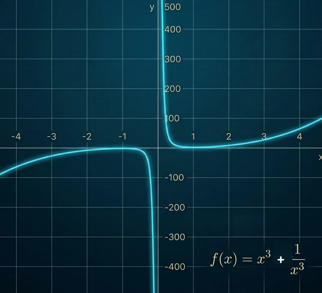 The function reaches its maximum at \(x=e\), where \(f(e)=1/e\)