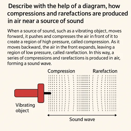 Compression and Rarefaction in sound wave