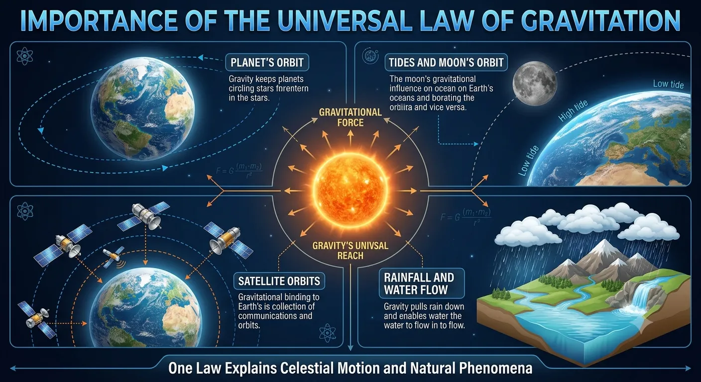 Importance of the universal law of gravitation